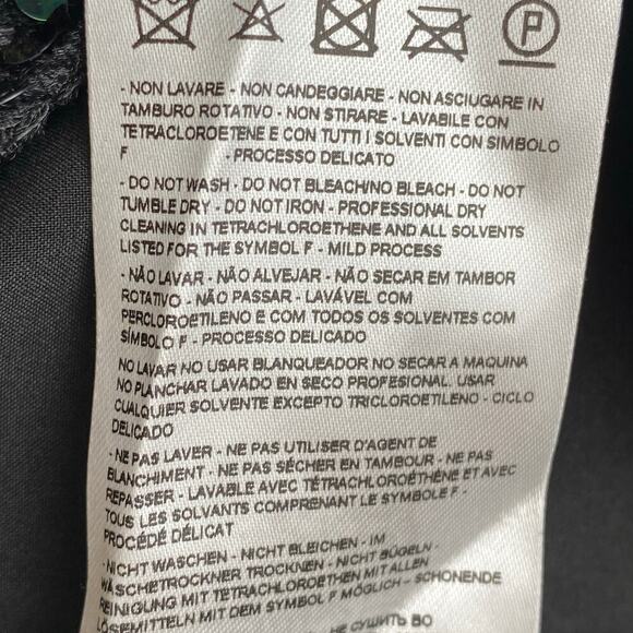 Armani Exchange Sequin Blazer Size 8 Black Statement Jacket Festive - Picture 12 of 13